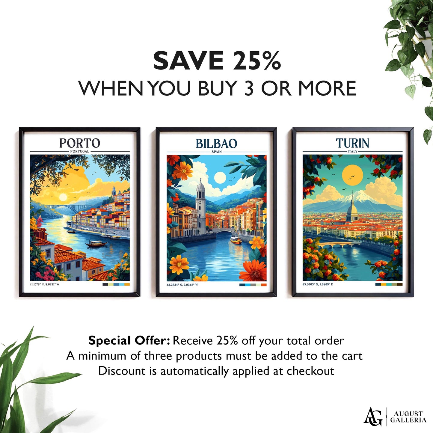 Bilbao Spain Retro Travel Print