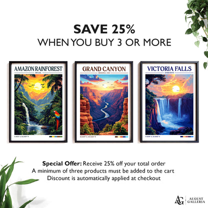 Grand Canyon Retro Travel Print