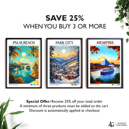 Park City Utah Retro Travel Print