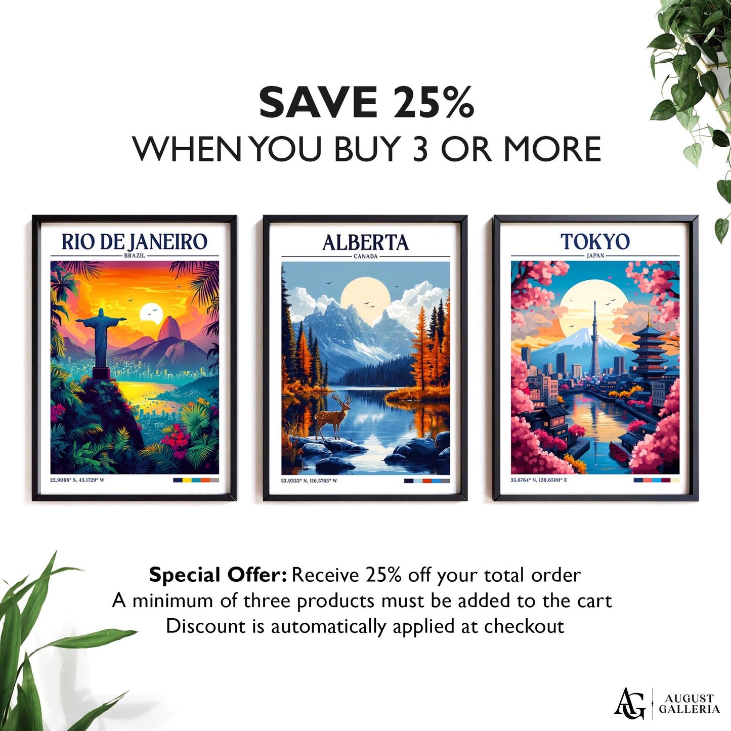 Alberta Canada Retro Travel Print