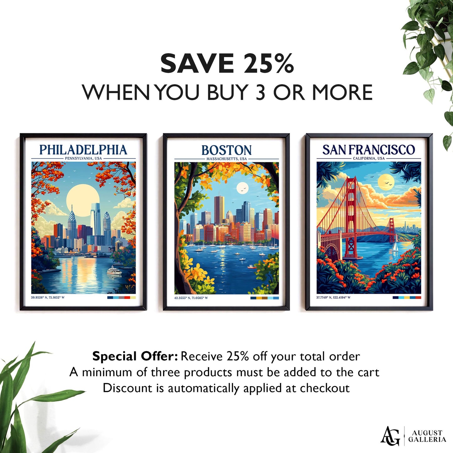 Boston Massachusetts Retro Travel Print