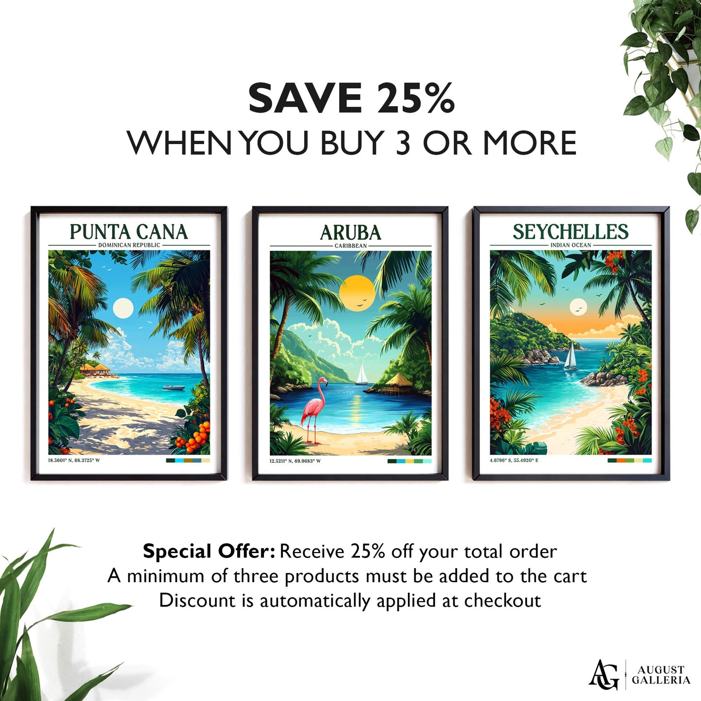 Aruba Caribbean Retro Travel Print