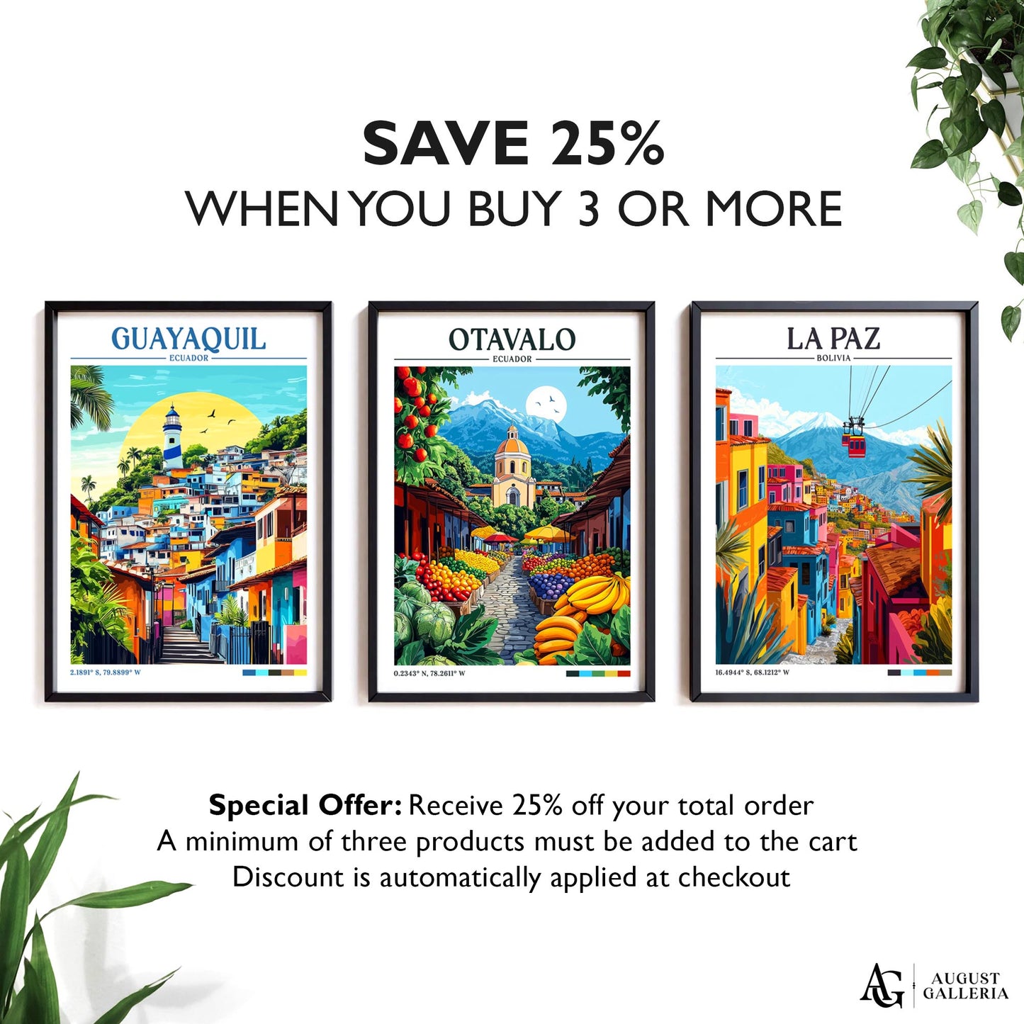 Otavalo Ecuador Retro Travel Print