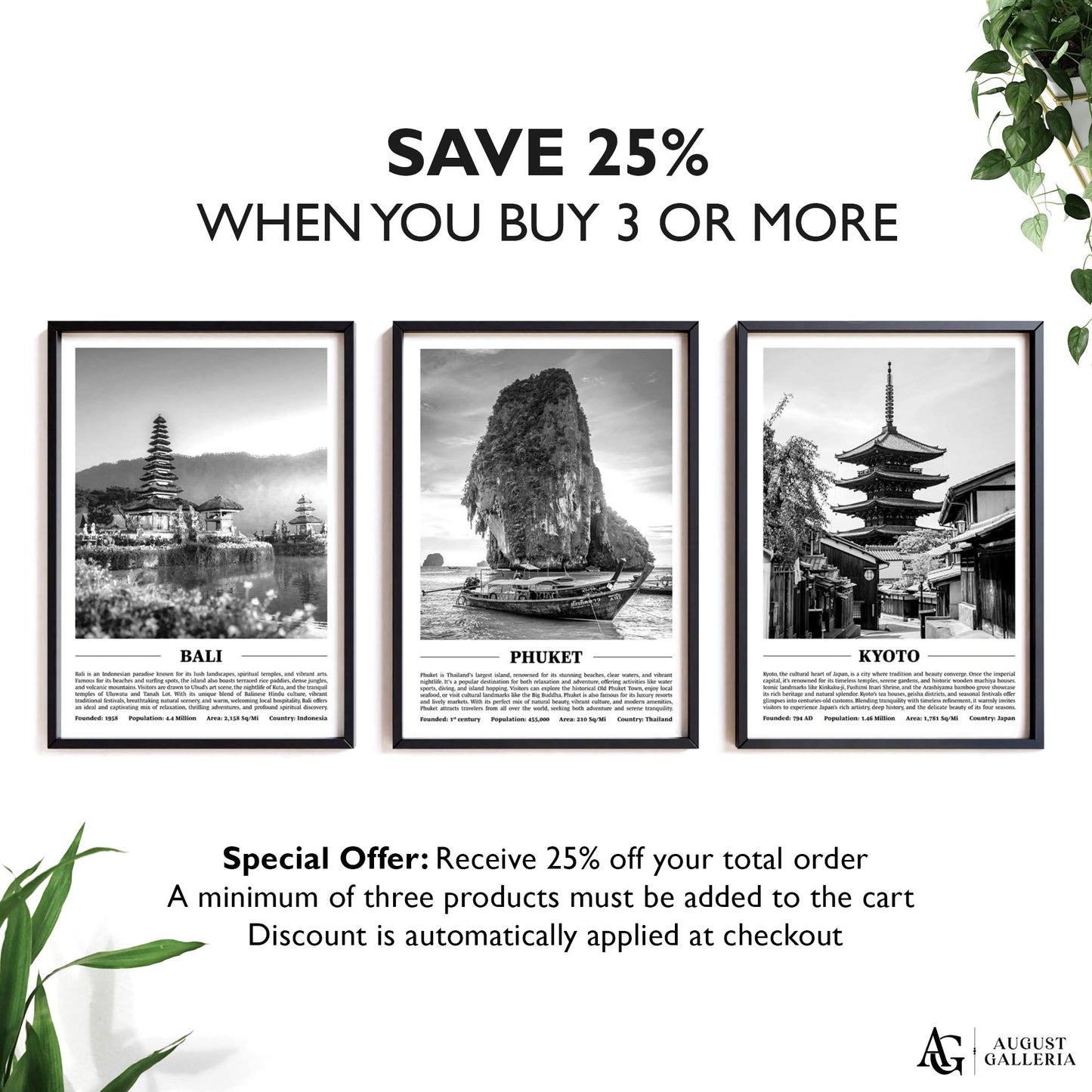 Phuket Black & White City Print