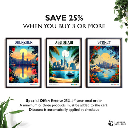 Abu Dhabi Retro Travel Print