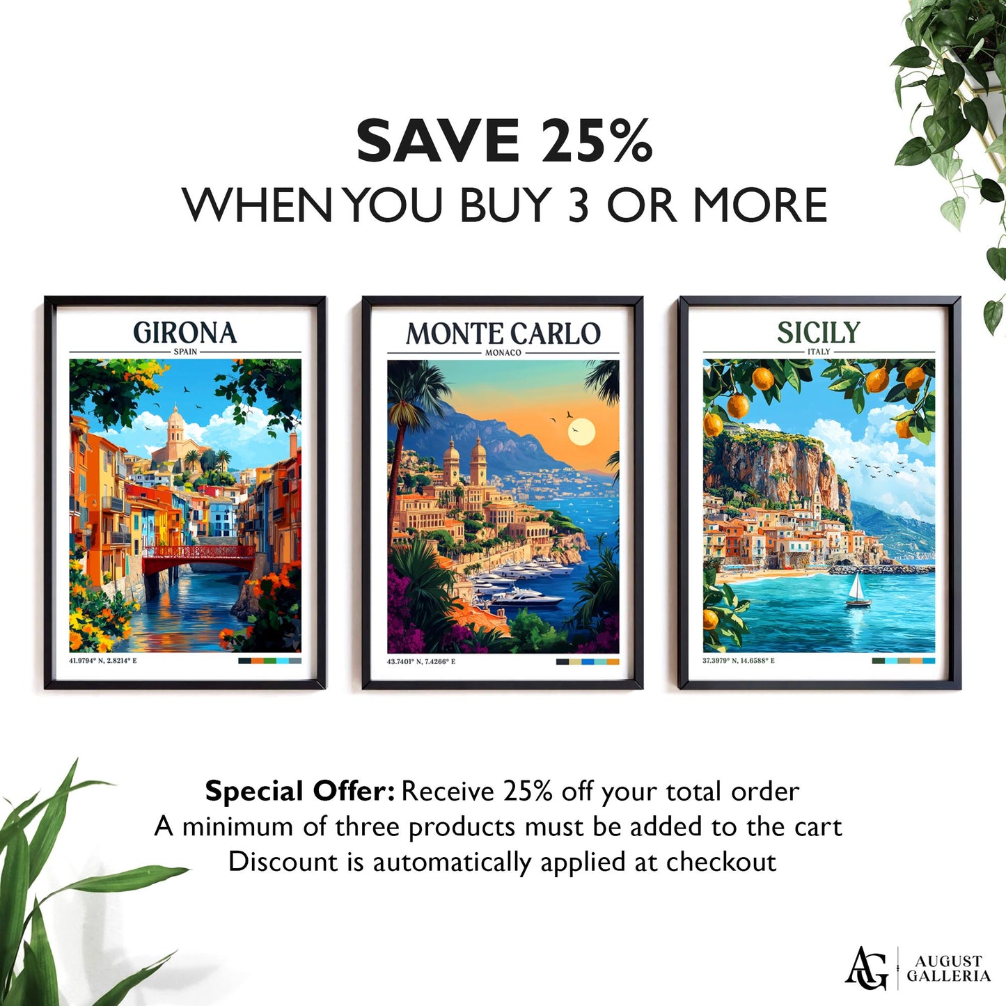 Monte Carlo Retro Travel Print
