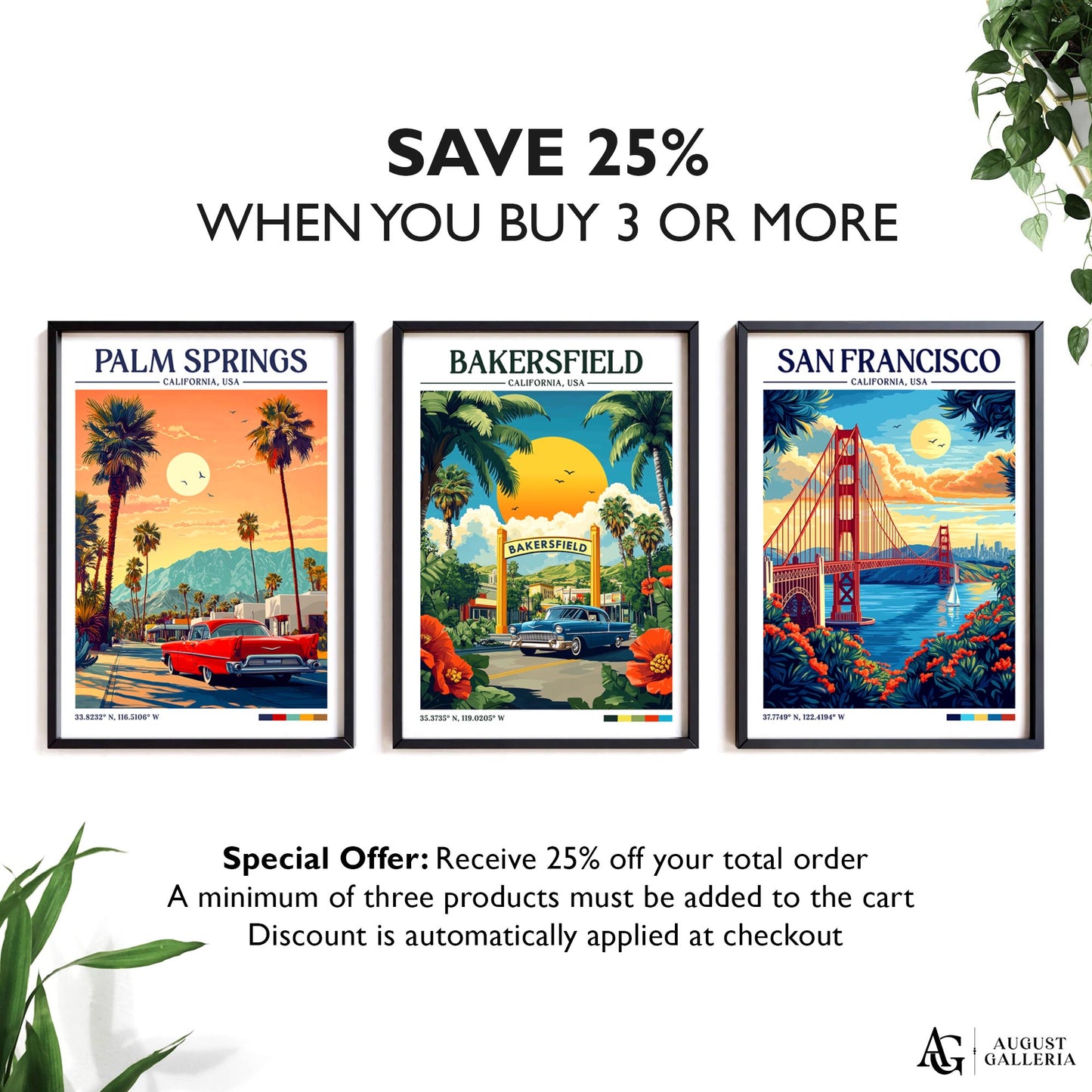 Bakersfield California Retro Travel Print