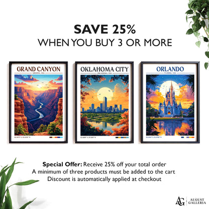 Oklahoma City Retro Travel Print