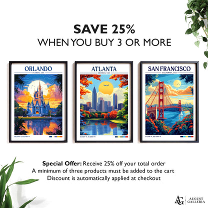 Atlanta Georgia Retro Travel Print