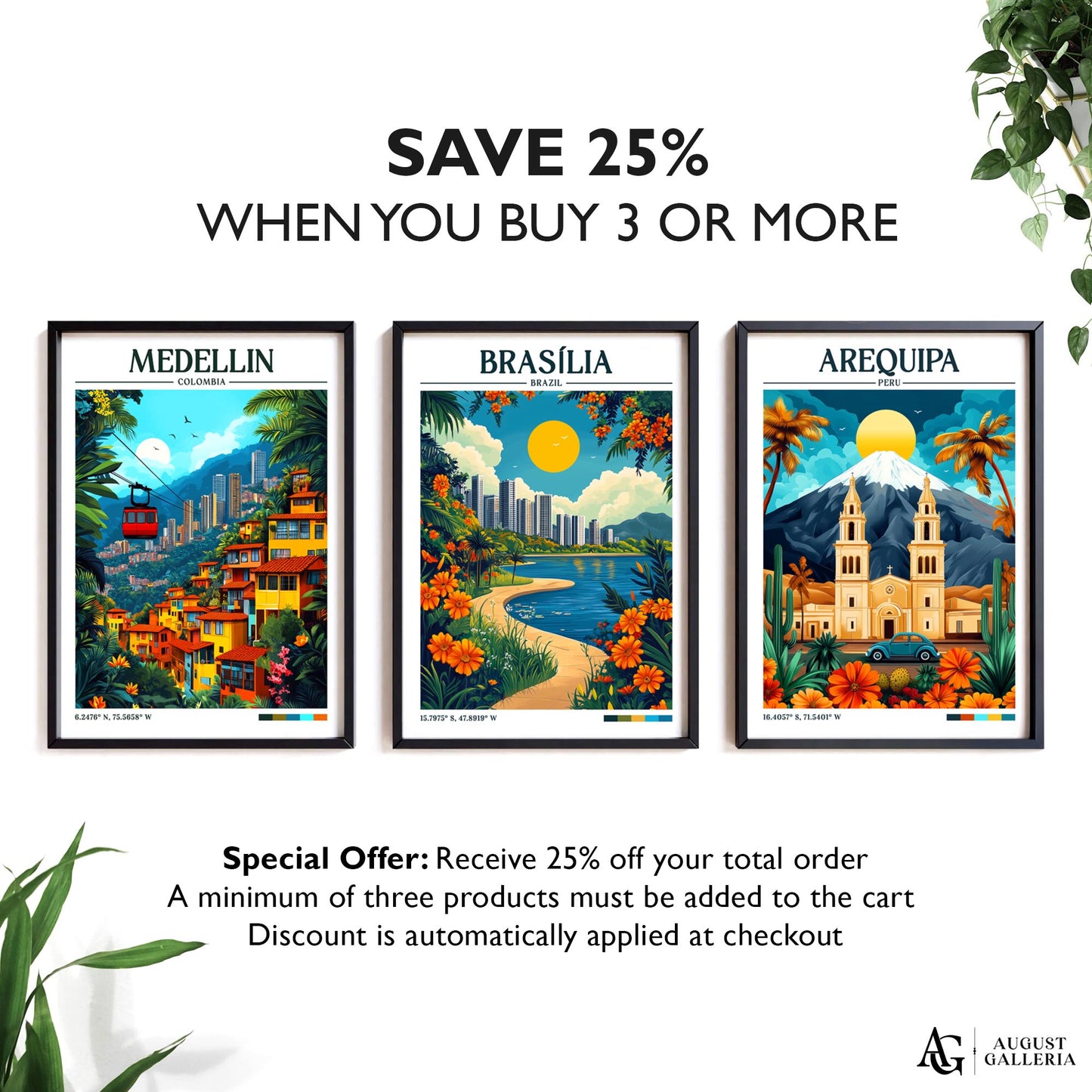 Brasília Brazil Retro Travel Print