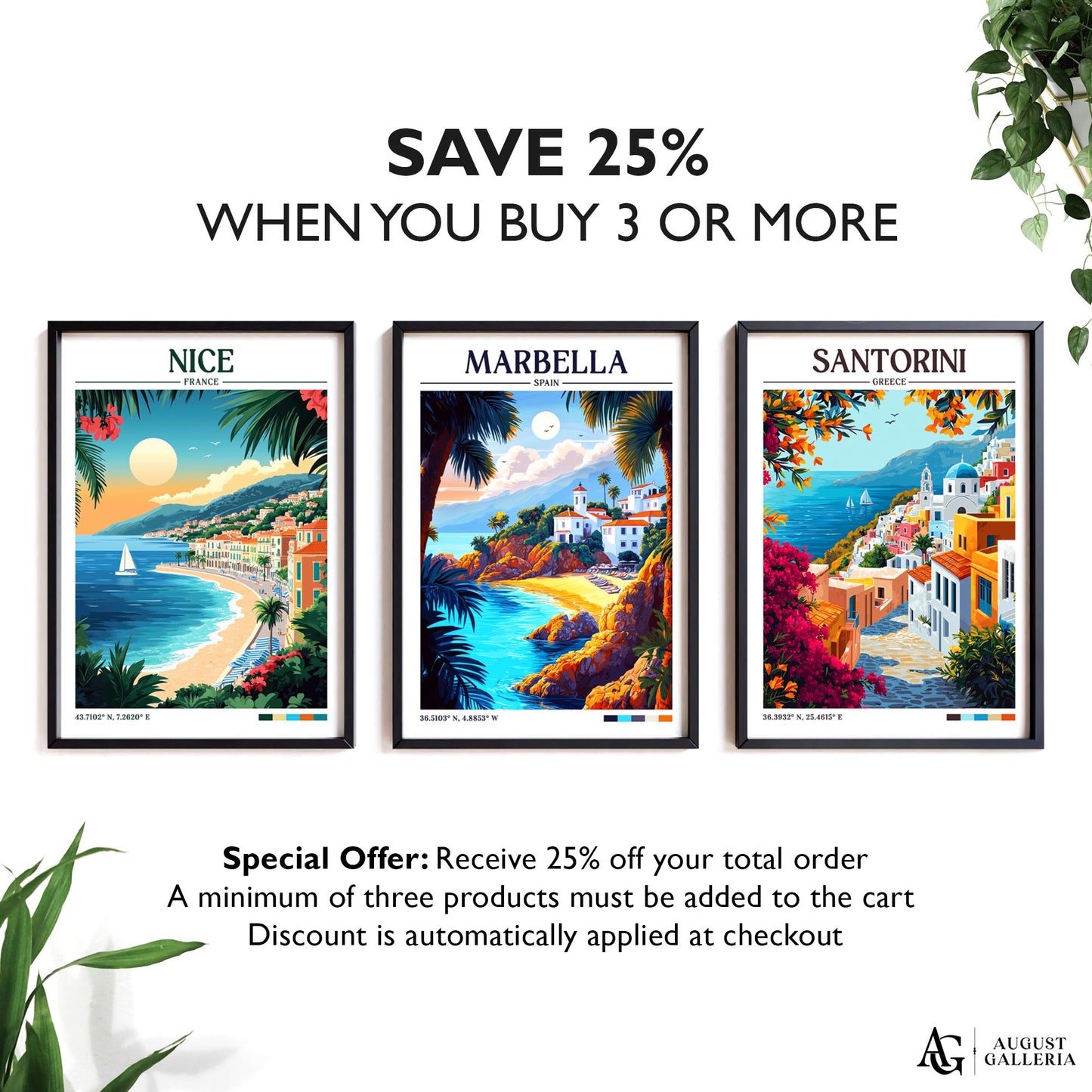 Marbella Spain Retro Travel Print