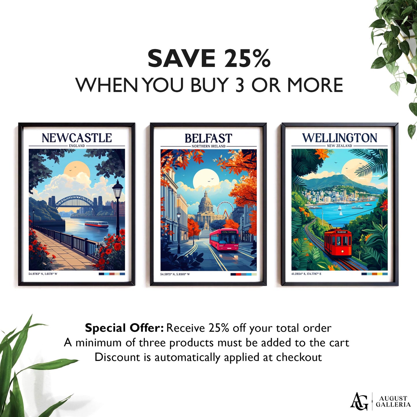 Belfast Northern Ireland Retro Travel Print