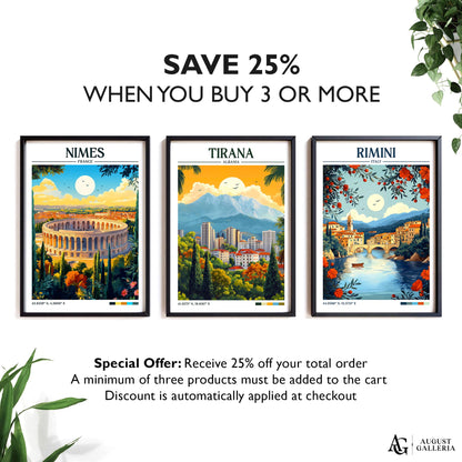 Tirana Albania Travel Print