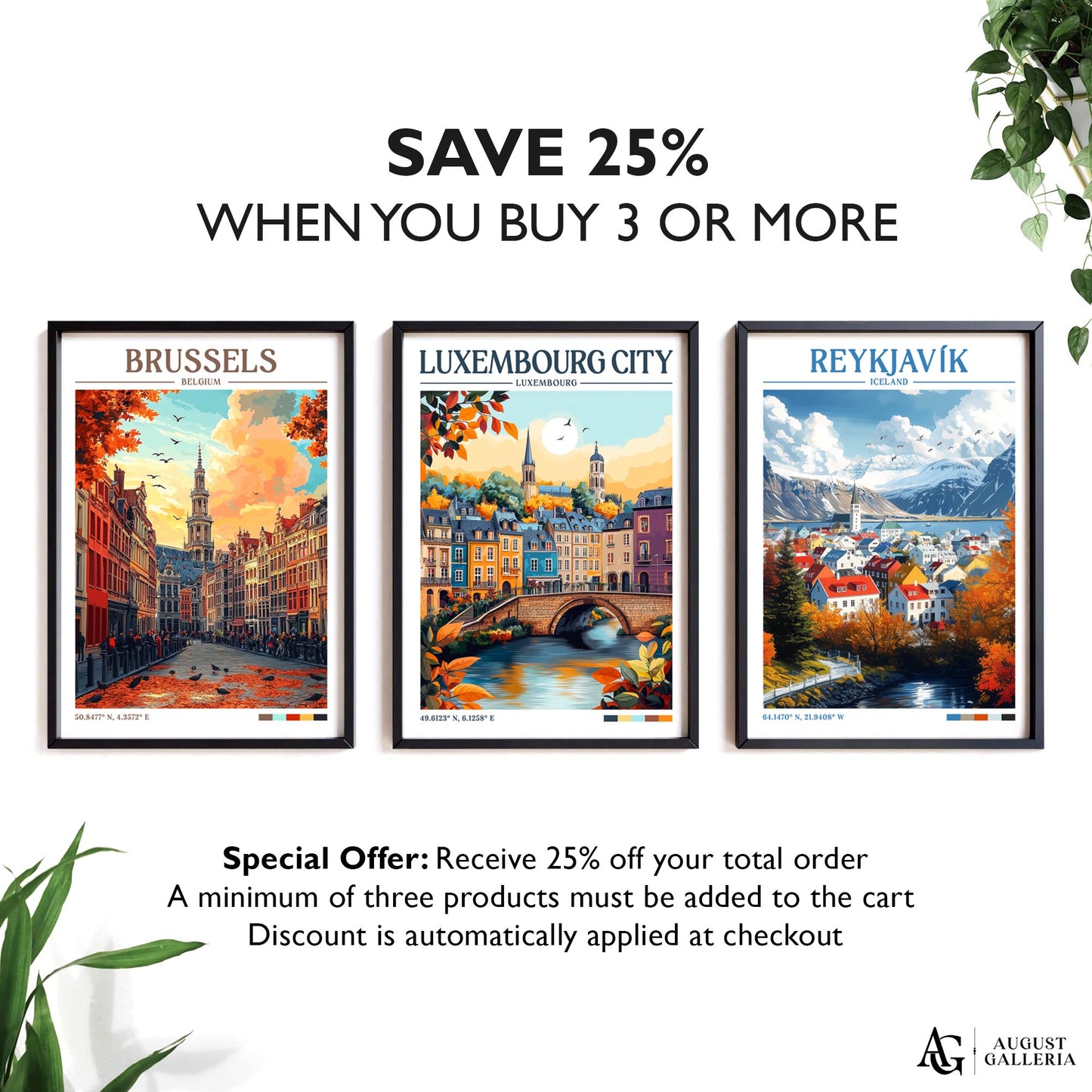 Luxembourg City Retro Travel Print