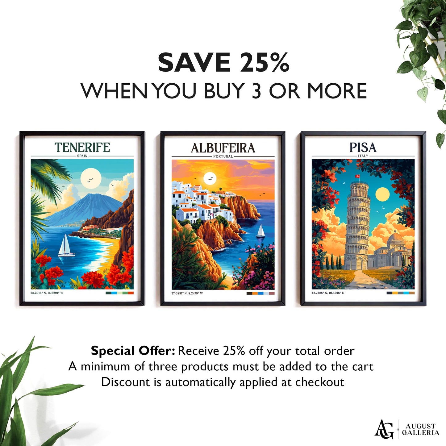 Albufeira Portugal Retro Travel Print