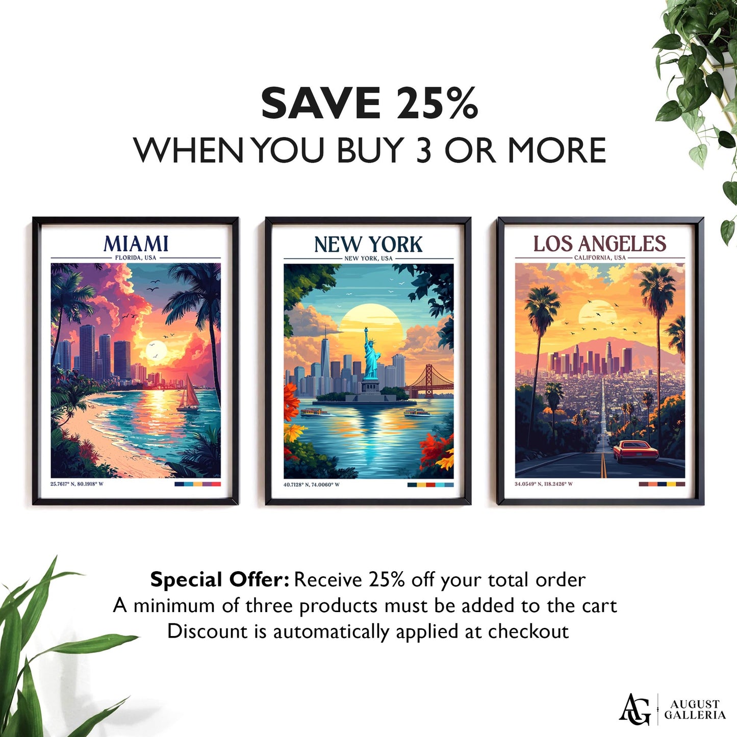 New York Retro Travel Print