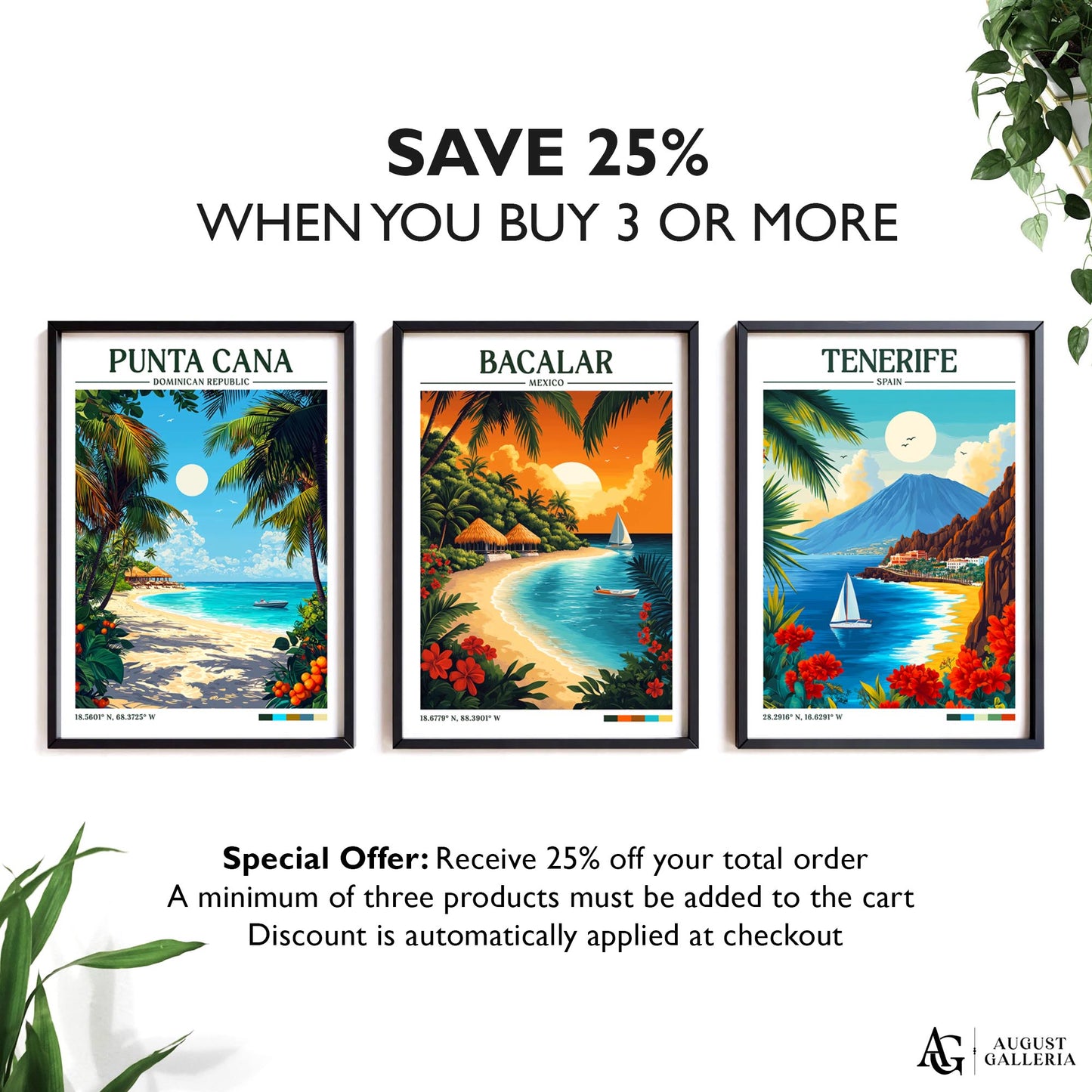 Bacalar Mexico Retro Travel Print