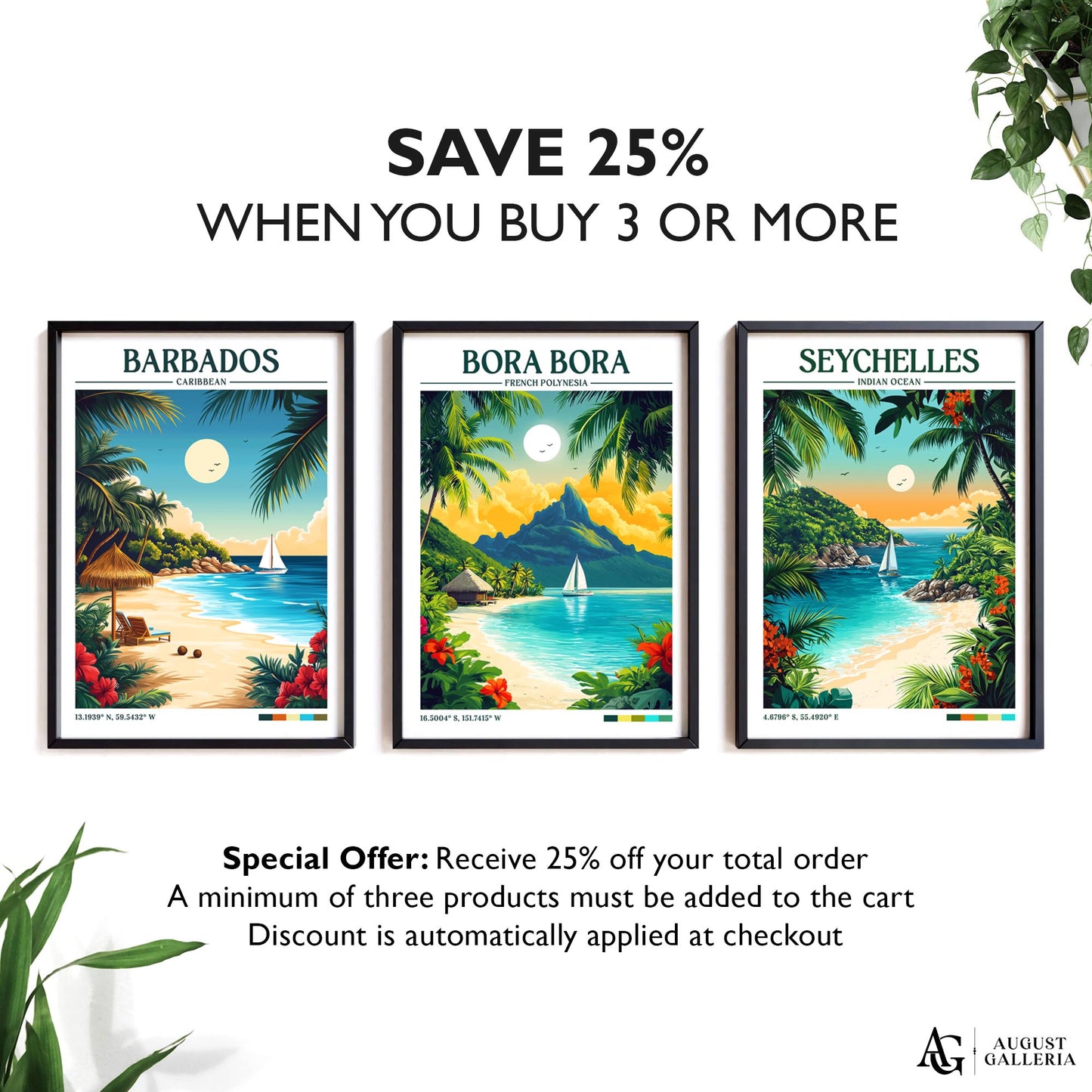 Bora Bora Retro Travel Print