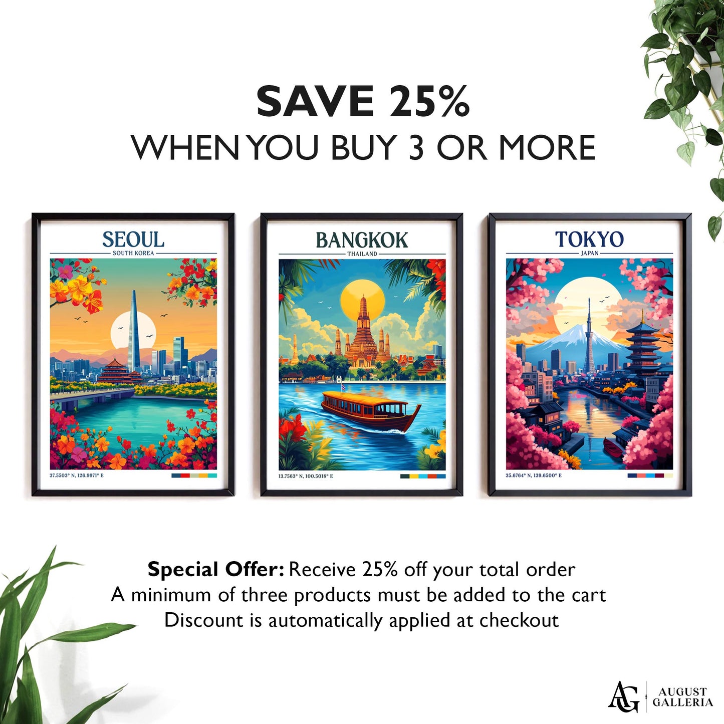 Bangkok Thailand Retro Travel Print