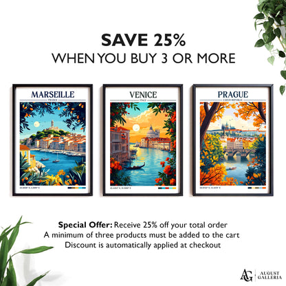 Venice Italy Retro Travel Print