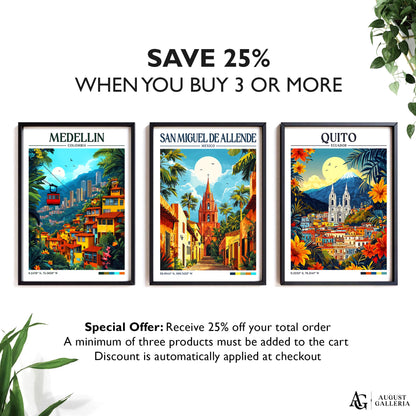 San Miguel de Allende Retro Travel Print