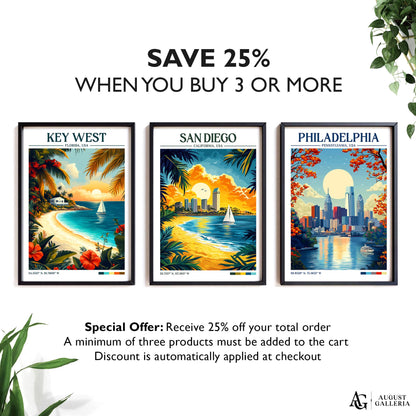 San Diego Retro Travel Print