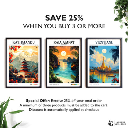Raja Ampat Retro Travel Print
