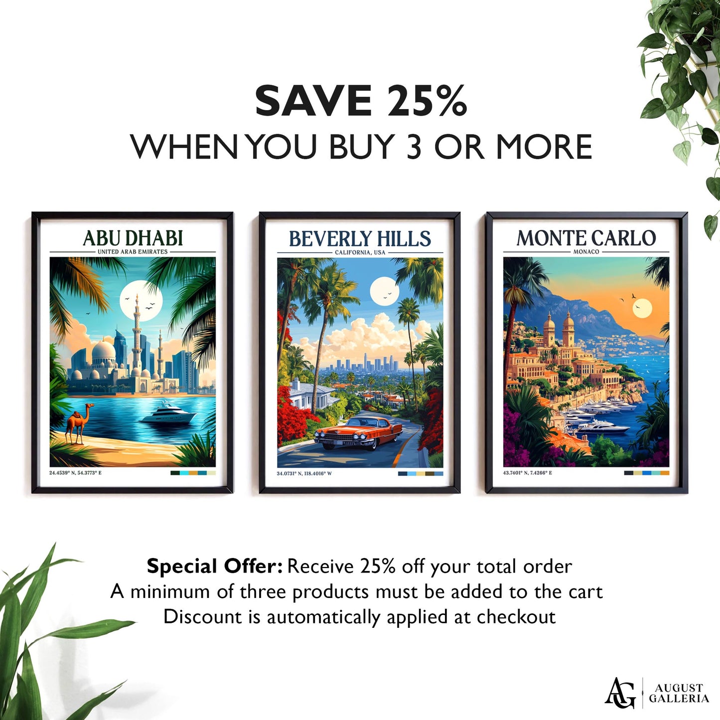 Beverly Hills Retro Travel Print