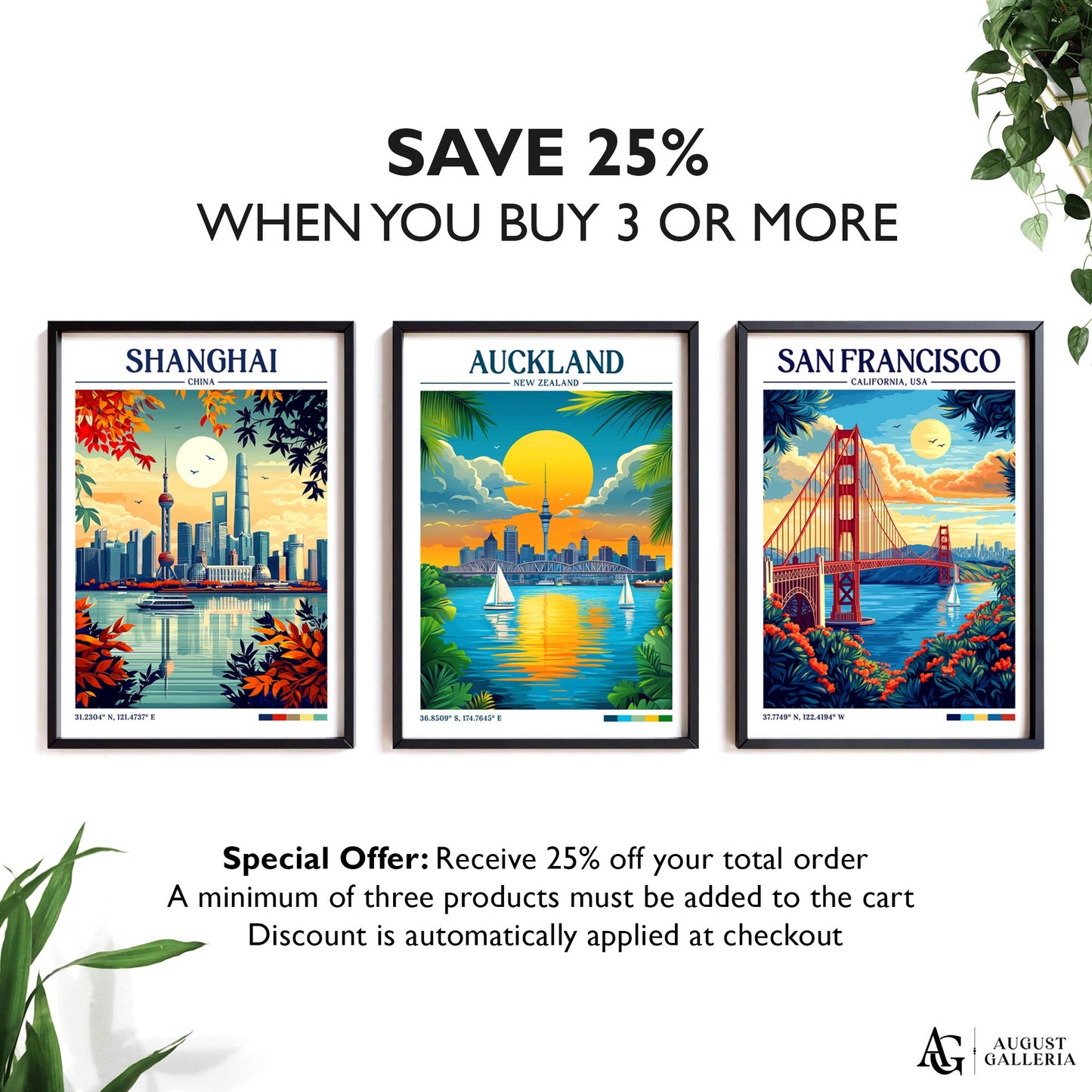 Auckland New Zealand Retro Travel Print