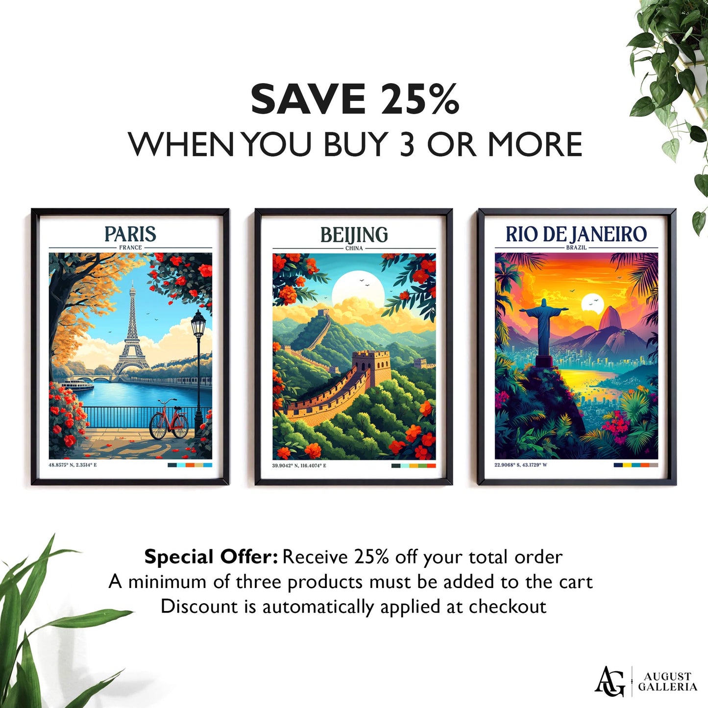 Beijing China Retro Travel Print