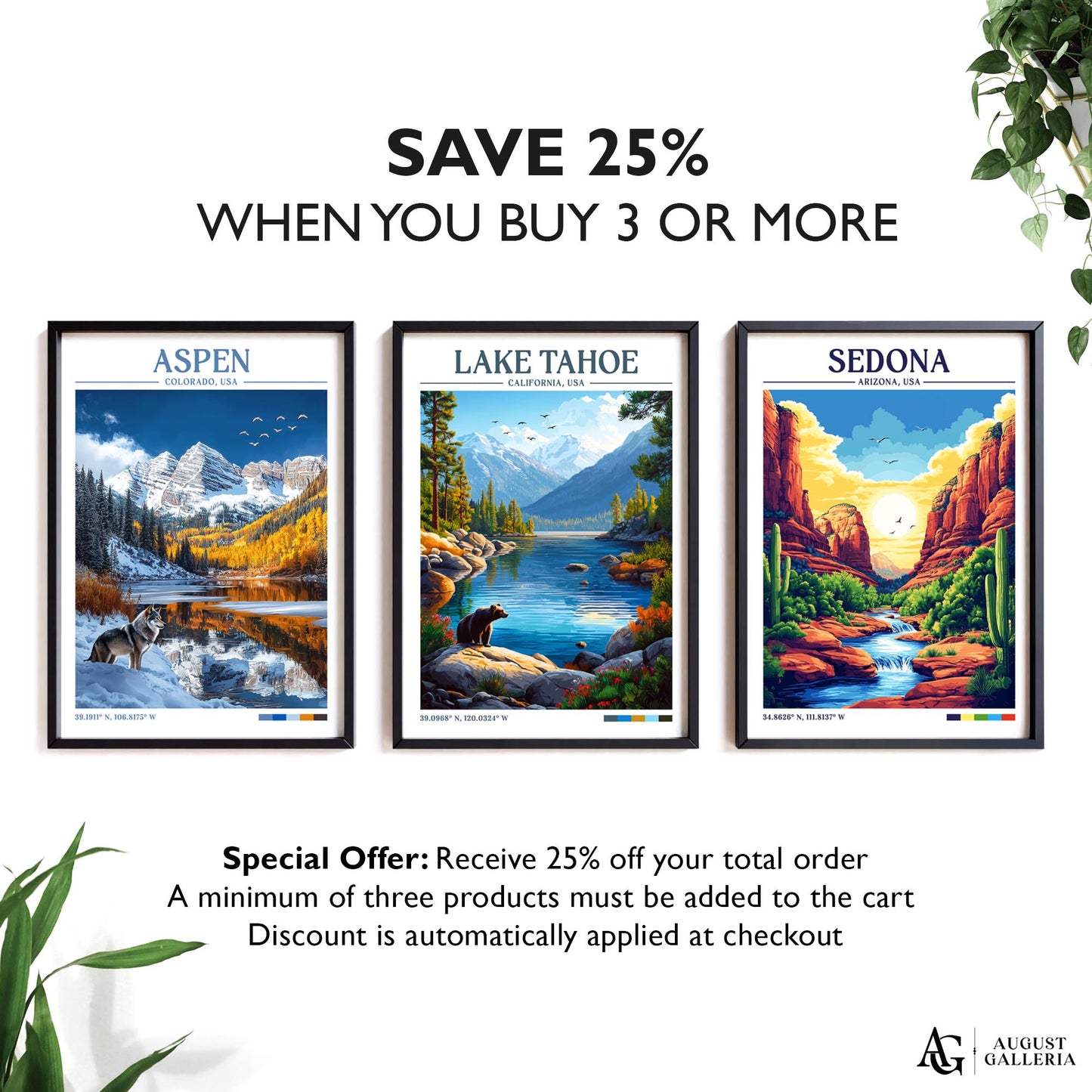 Lake Tahoe Retro Travel Print