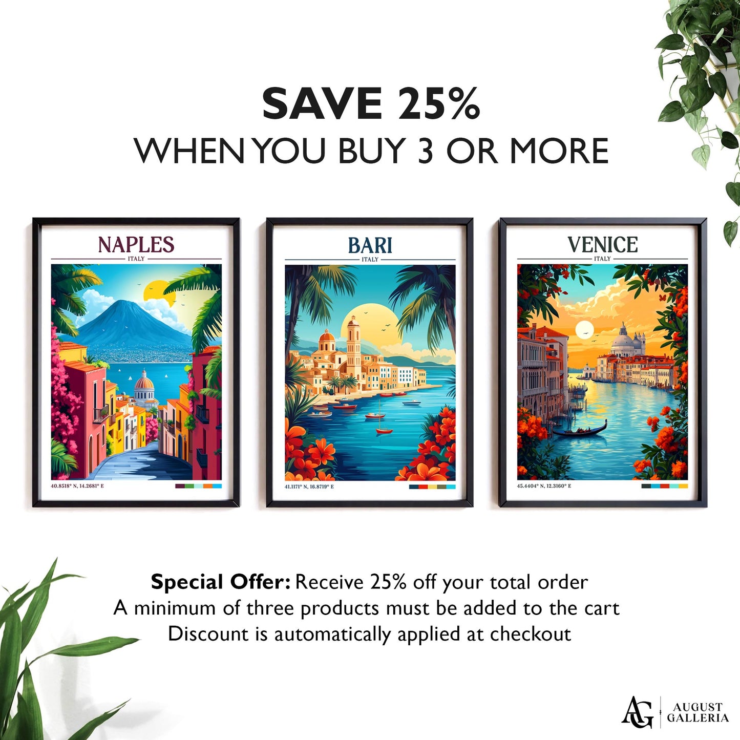 Bari Italy Retro Travel Print