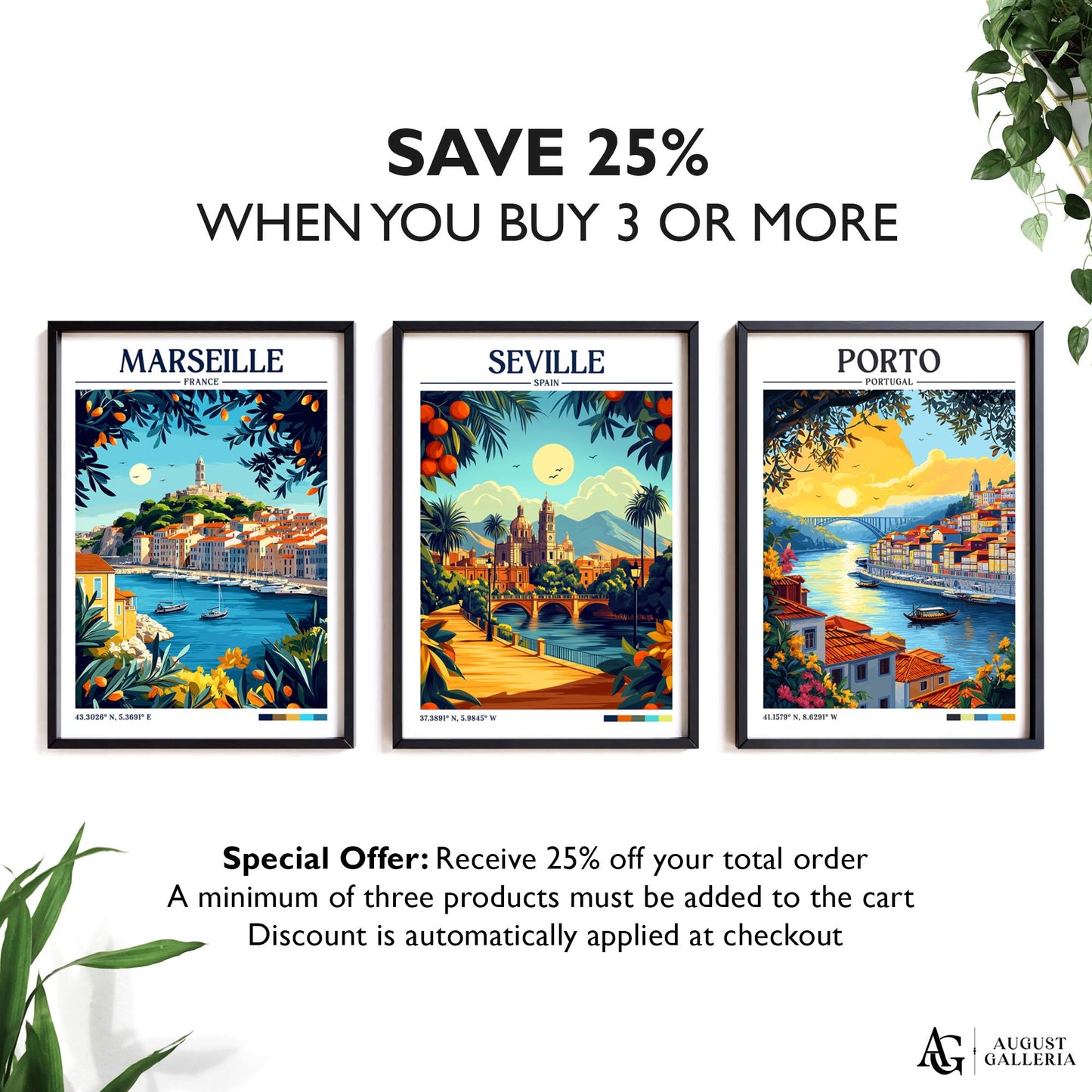 Seville Spain Retro Travel Print