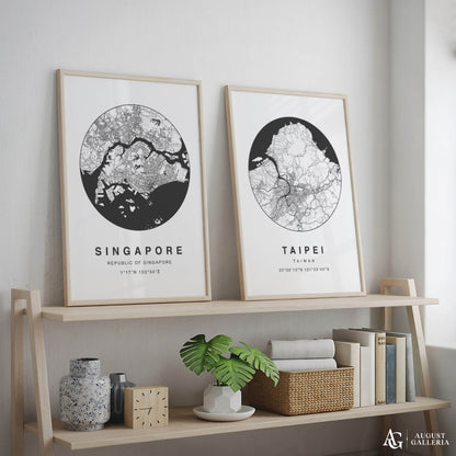 Singapore Minimalist Map