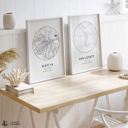 Sofia Minimalist Map