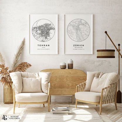 Tehran Minimalist Map