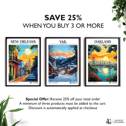 Vail Colorado Retro Travel Print