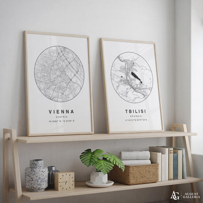 Vienna Minimalist Map