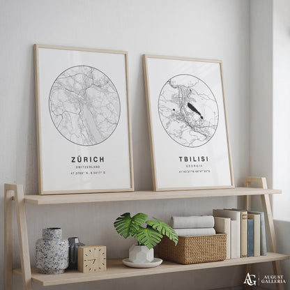 Zurich Minimalist Map