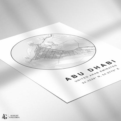 Abu Dhabi Minimalist Map